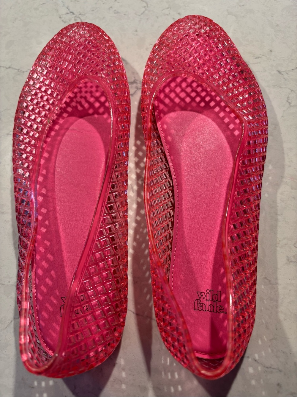 Wild Fable Hot Pink Jelly Woven Ballet Flats